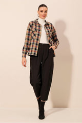 Ekose Desen Oversize Oduncu Gömlek 3854 A.Kiremit
