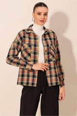 Ekose Desen Oversize Oduncu Gömlek 3854 A.Kiremit