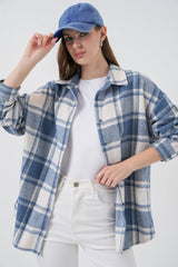 Ekose Desen Oversize Oduncu Gömlek 3854 A.Kiremit