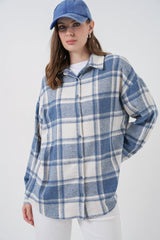 Ekose Desen Oversize Oduncu Gömlek 3854 A.Kiremit