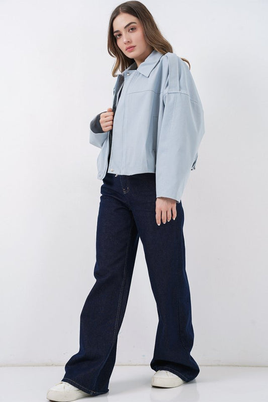 Kot Bomber Ceket 0737 - Mavi