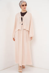 Ayrobin Kimono Etek İkili Takım 8047 - Krem