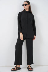 Gömlek Pantolon İkili Takım 30063 - Gül Kurusu