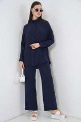 Gömlek Pantolon İkili Takım 30063 - Gül Kurusu