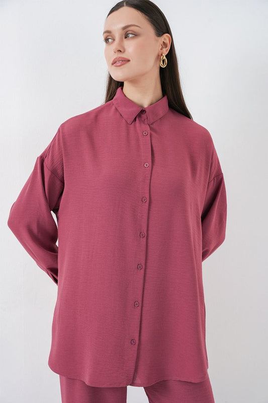 Gömlek Pantolon İkili Takım 30063 - Gül Kurusu