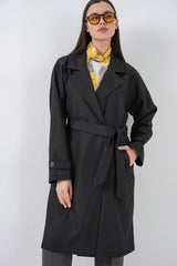 Kruvaze Yaka Trençkot 5987 - Bej