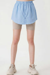 1888 Sweatshirt Ve Kazak Altı Gömlek Etek - Mavi