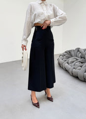 230 Gr Poly Viscose Full Lycra Metal Toka Aksesuarli Pantolon