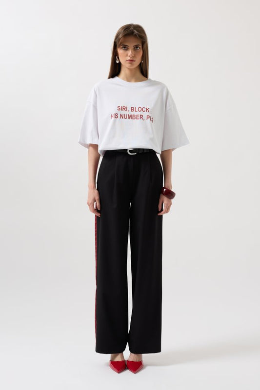 Şerit Detay Palazzo Pantolon