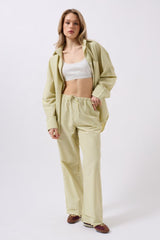 Çizgili Bel Lastikli Pantolon