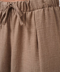 Düşük Bel Oversize Keten Pantolon