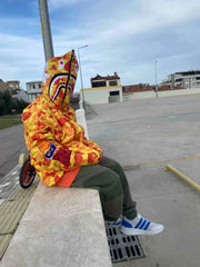 Unisex Pubg Bape X Shark Hoodie - Sarı