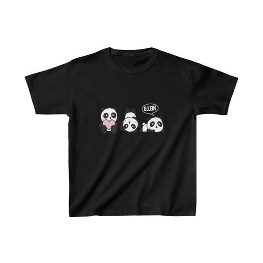 Unisex Çocuk Baskılı T-Shirt - Siyah