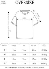 Unisex Basic Bisiklet Yaka Oversize T-Shirt - Gri