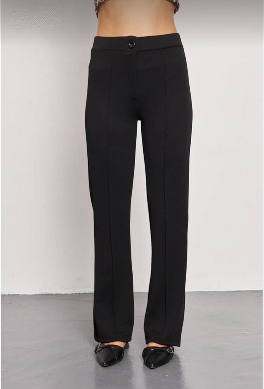 Siyah Palazzo Pantolon Oversize Kesim - Siyah