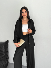 Gömlek Pantolon Ikili Takım - Siyah