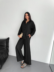 Gömlek Pantolon Ikili Takım - Siyah