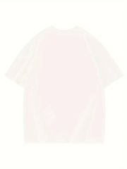 Thousand Baskılı Oversize Bisiklet Yaka T-shirt - Beyaz