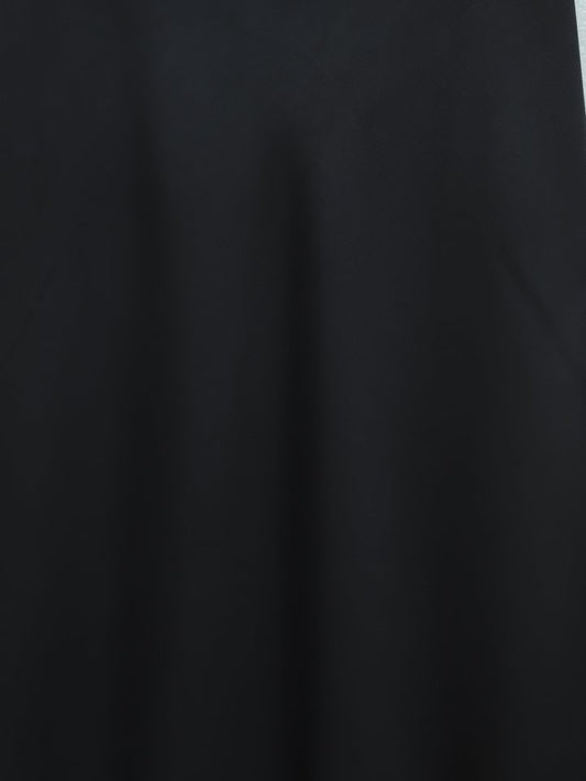 Ucu Dantel Detaylı Saten Etek -Siyah