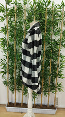 Kadın Uzun Kollu Ekoseli önden Düğmeli Dokuma Uzun Gömlek