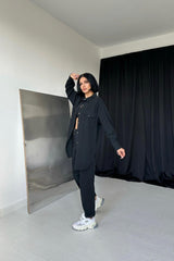 Fuşya Gömlek Ve Çıtçıtlı Pantolon Takım