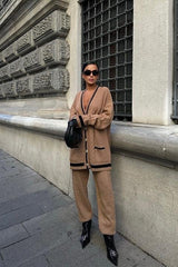 Lunadel Triko Hırka Pantolon Takım 9974