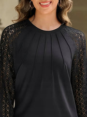 Kadın Uzun Kollu Yarı Balıkçı Yaka önü Nervürlü Viskon Iki Iplik Bluz