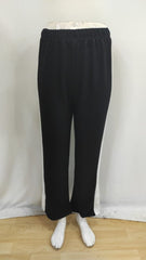 Kadın Yüksek Bel Yan şerit Detaylı Yırtmaçlı Viskon Iki Iplik Pantolon