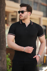 Erkek Yakalı Kısa Kollu T-shirt