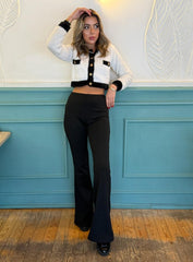 Kadın Yüksek Bel Ispanyol Paça Dalgıç Tayt