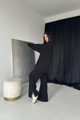 Vizon Klasik Fitilli Kazak Ve Pantolon Takım