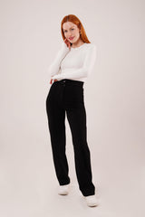 Ön Dikiş Detaylı Tek Düğme Camel Pantolon