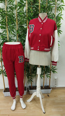 Kadın Uzun Kollu Hakim Yaka önden Düğmeli Ceket Pantolon şardonlu Iki Iplik Ikili Takım