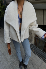 YÜN CROP KABAN - Taba