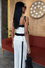 Askılı Bluz Pantolon Triko Takım 10114