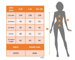 Kadın Uzun Kollu Kruvaze Yakalı Beli Kuşaklı Uzun Saten Elbise