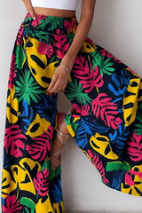 Kadın Yüksek Bel Lastikli Desenli Süprem Pantolon