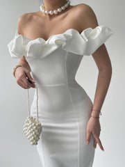 Popi Madonna Yaka Kalem Elbise