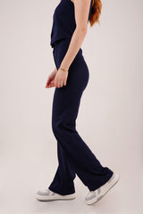 Ön Dikiş Detaylı Tek Düğme Camel Pantolon