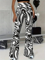 Kadın Yüksek Bel Zebra Desenli Tayt