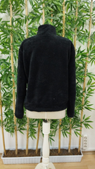 Kadın Uzun Kollu önden Fermuarlı Cepli Peluş Sweat