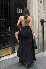 Audrey Fıfrlı Yırtmaç Detay Etek 4037