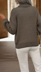 Kadın Uzun Kollu Balıkçı Yaka Triko Bluz