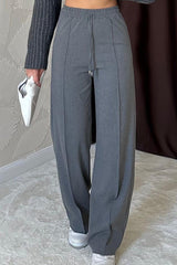 Siyah Bel Büzgülü Pantolon