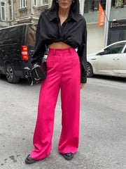 PANTOLON KAPALI CEP DETAYLI SALAŞ PANTOLON - Mavi