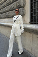 Selvia Ajurlu Biyeli Pantolon Takım 9957