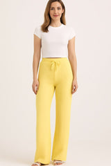 Kadın Beli Lastikli Pol Paça Pantolon
