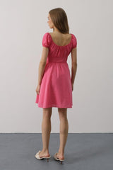 Beli Korseli Mini Elbise - Beyaz