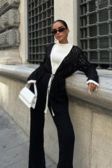 Selvia Ajurlu Biyeli Pantolon Takım 9957