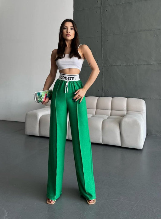 Kadın Aerobin Kumsş Yüksek Bel Bol Kesim Gipeli Pantolon